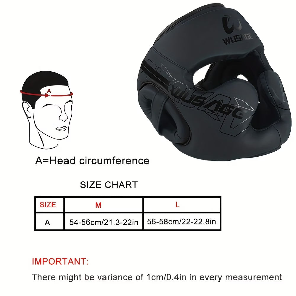 Pro Boxing Headgear with Cheek Guard | Adjustable Padding for MMA, BJJ, Kung Fu & Combat Training